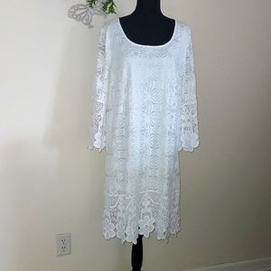 Alfani Lace-Crochet-Floral Dress
